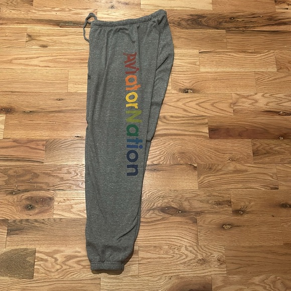 Aviator Nation NYC Sweatpants - Heather Grey - Picture 3 of 5